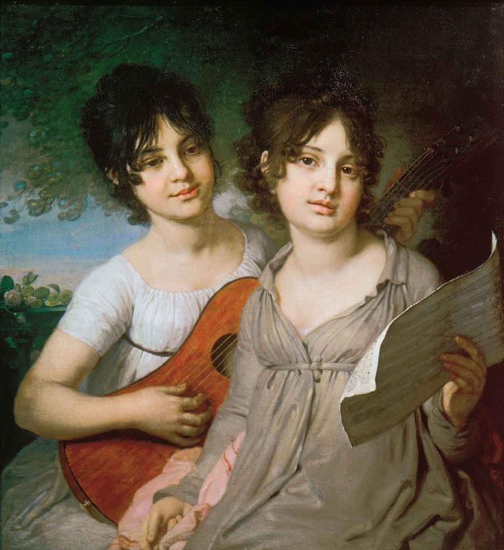 Vladimir Borovikovsky Portrait of the Sisters Princess Anna Gavriilovna Gagarina and Princess Varvara Gavriilovna Gagarina oil painting image